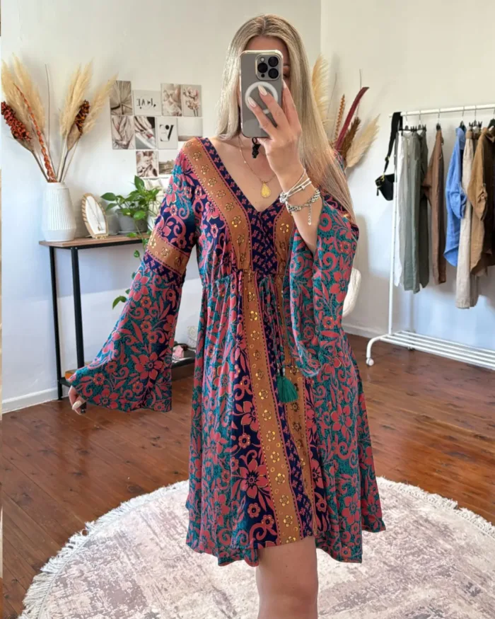 Φόρεμα Κοντό Boho - Image 4