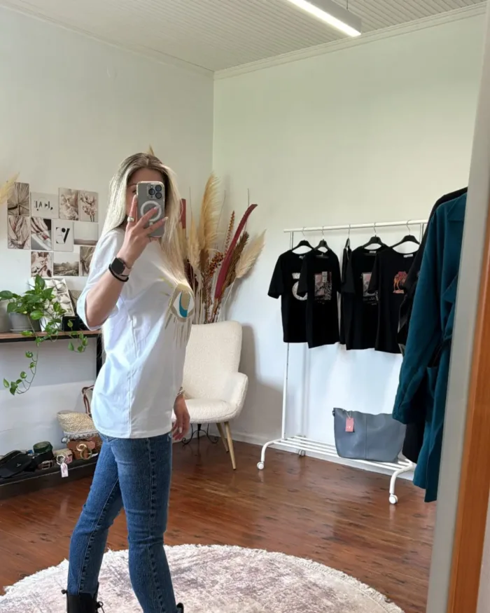 T-shirt Λευκό Μάτι - Image 4