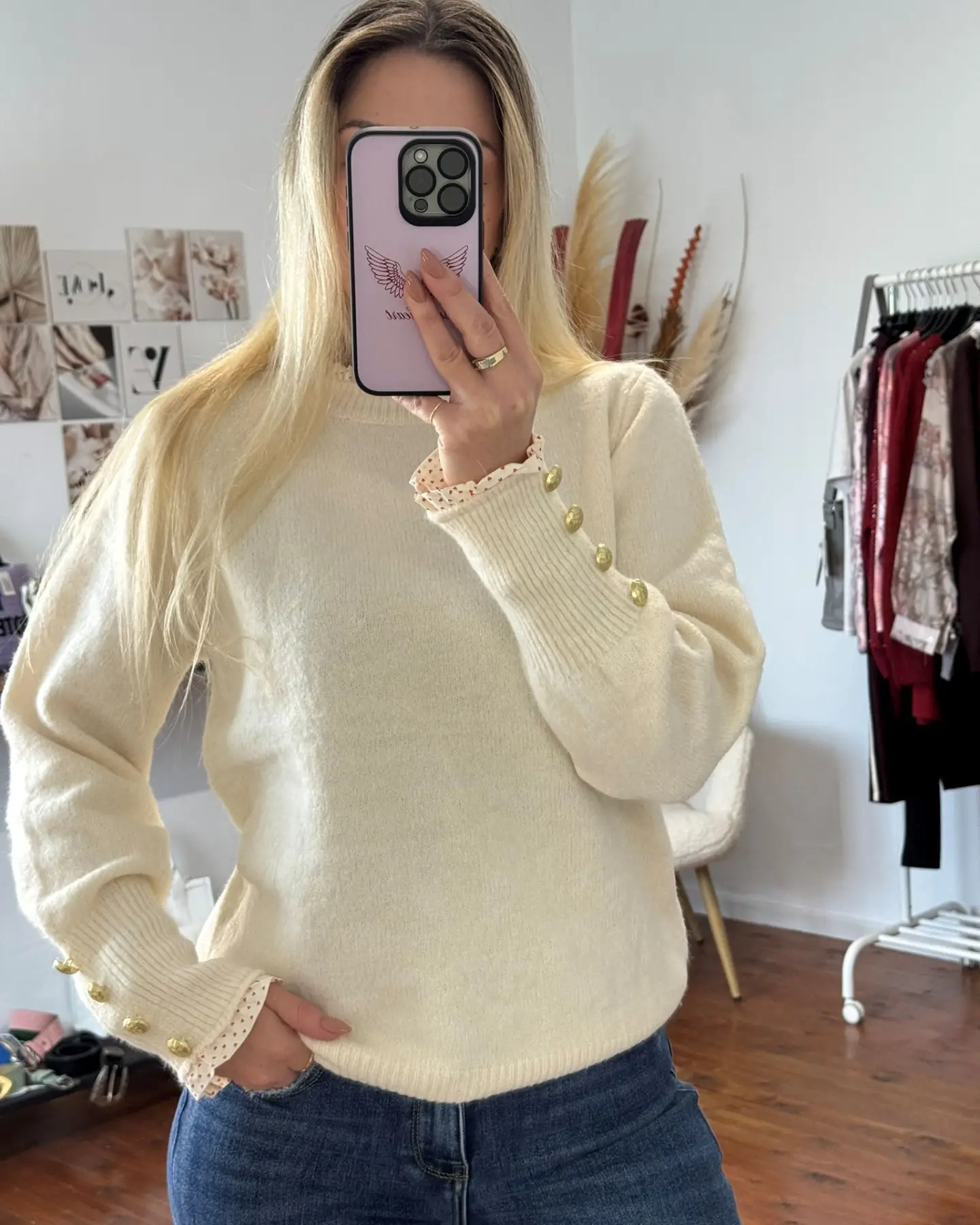 πλεκτό με καρδούλες