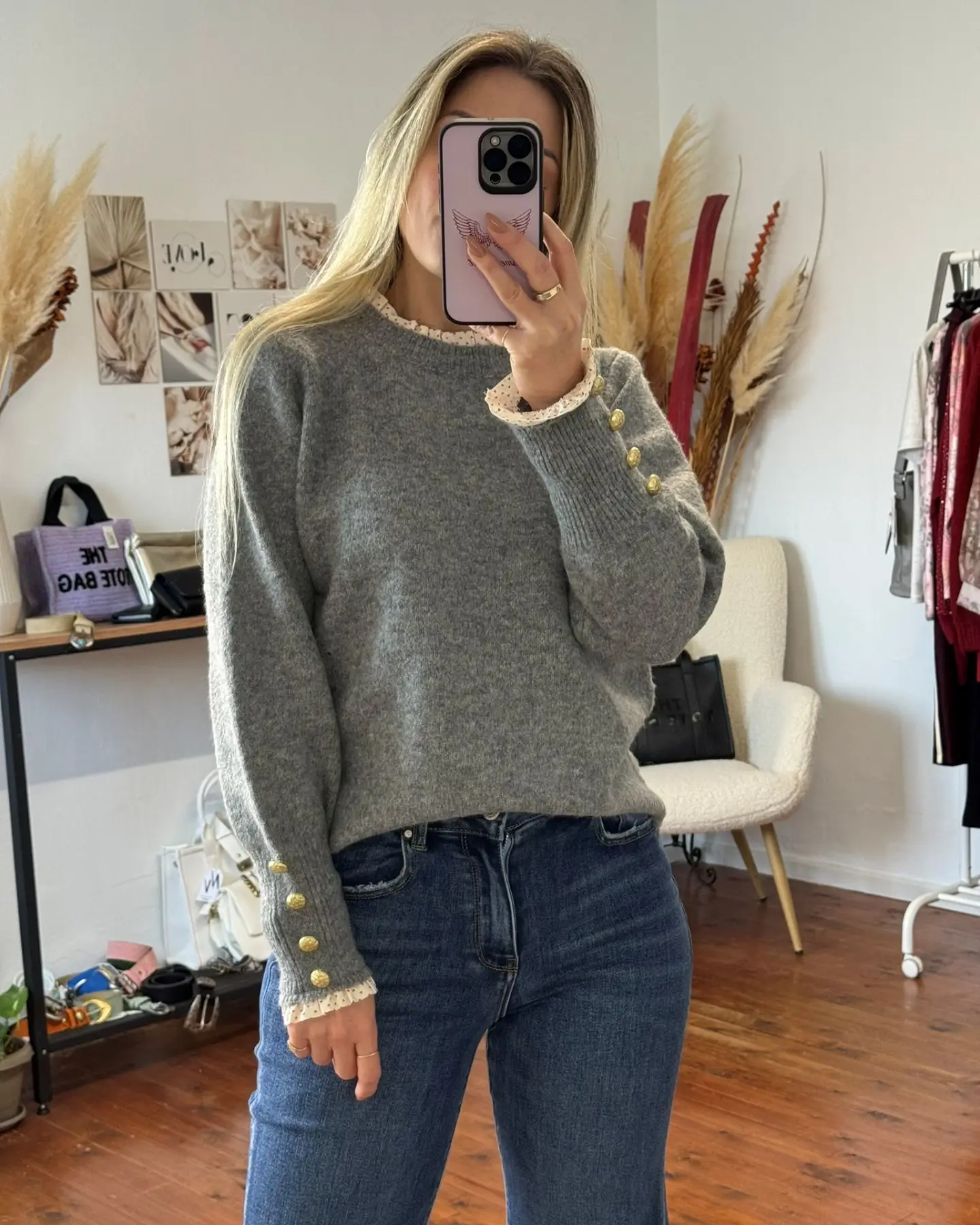 Πλεκτό γκρι